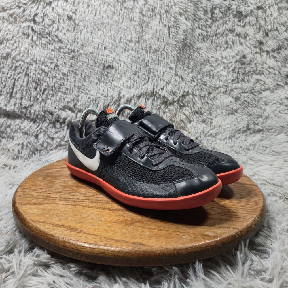 Nike Track & Field Athletic Shoes Mens Size 8 Gray/Orange Hook & Loop 414532-001